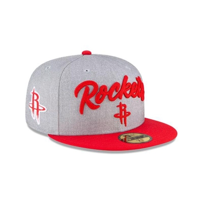 Houston Rockets Gorra | New Era NBA Draft 59fifty Fitted Cap Mexico - Grises